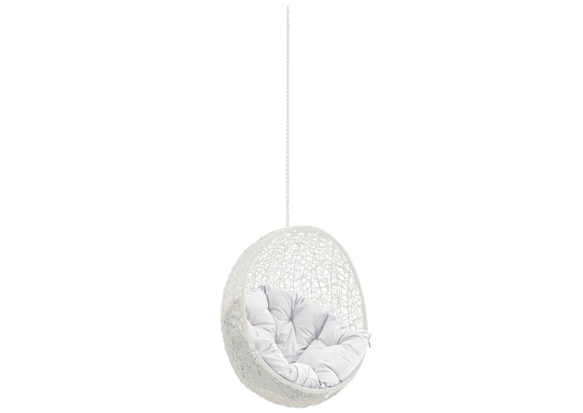 EEI-2654-WHI-WHI Hide Outdoor Patio Swing Chair Without Stand By Modway
