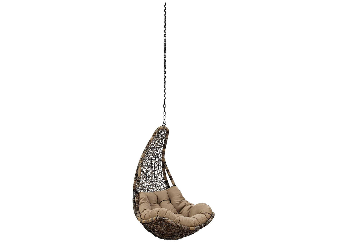 EEI-2657-BLK-MOC-SET Abate Outdoor Patio Swing Chair Without Stand By Modway