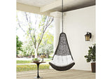 EEI-2657-GRY-WHI-SET Abate Outdoor Patio Swing Chair Without Stand By Modway