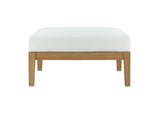 EEI-2698-NAT-WHI Bayport Outdoor Patio Teak Ottoman By Modway