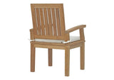 EEI-2701-NAT-WHI Marina Outdoor Patio Teak Dining Chair By Modway