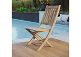 EEI-2702-NAT Marina Outdoor Patio Teak Folding Chair By Modway