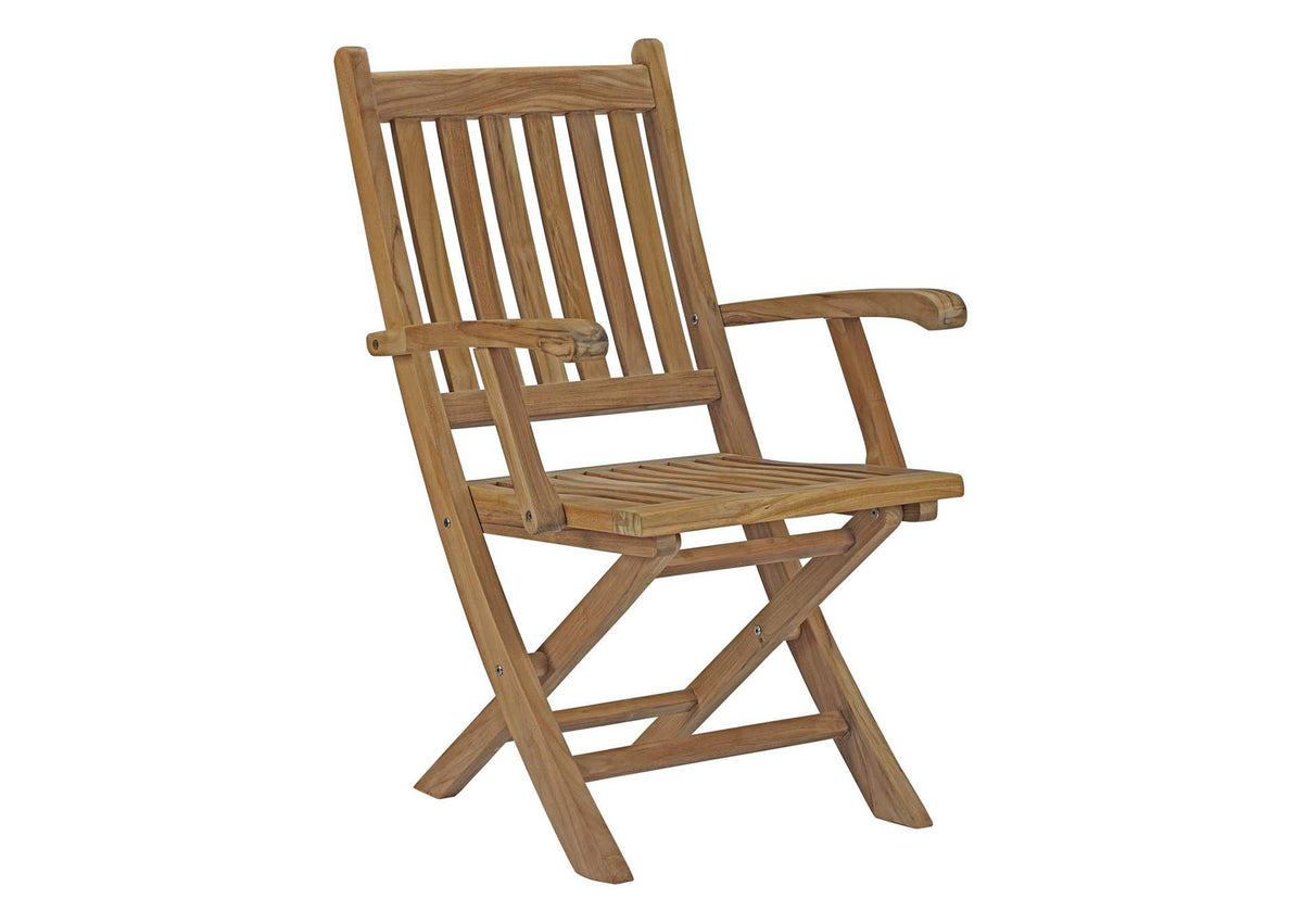 EEI-2703-NAT Marina Outdoor Patio Teak Folding Chair By Modway