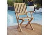 EEI-2703-NAT Marina Outdoor Patio Teak Folding Chair By Modway