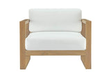 EEI-2706-NAT-WHI Upland Outdoor Patio Teak Armchair By Modway