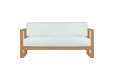 EEI-2707-NAT-WHI Upland Outdoor Patio Teak Sofa By Modway