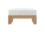 EEI-2708-NAT-WHI Upland Outdoor Patio Teak Ottoman By Modway