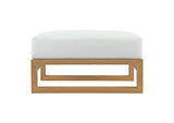 EEI-2708-NAT-WHI Upland Outdoor Patio Teak Ottoman By Modway