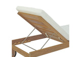 EEI-2711-NAT-WHI Upland Outdoor Patio Teak Chaise By Modway