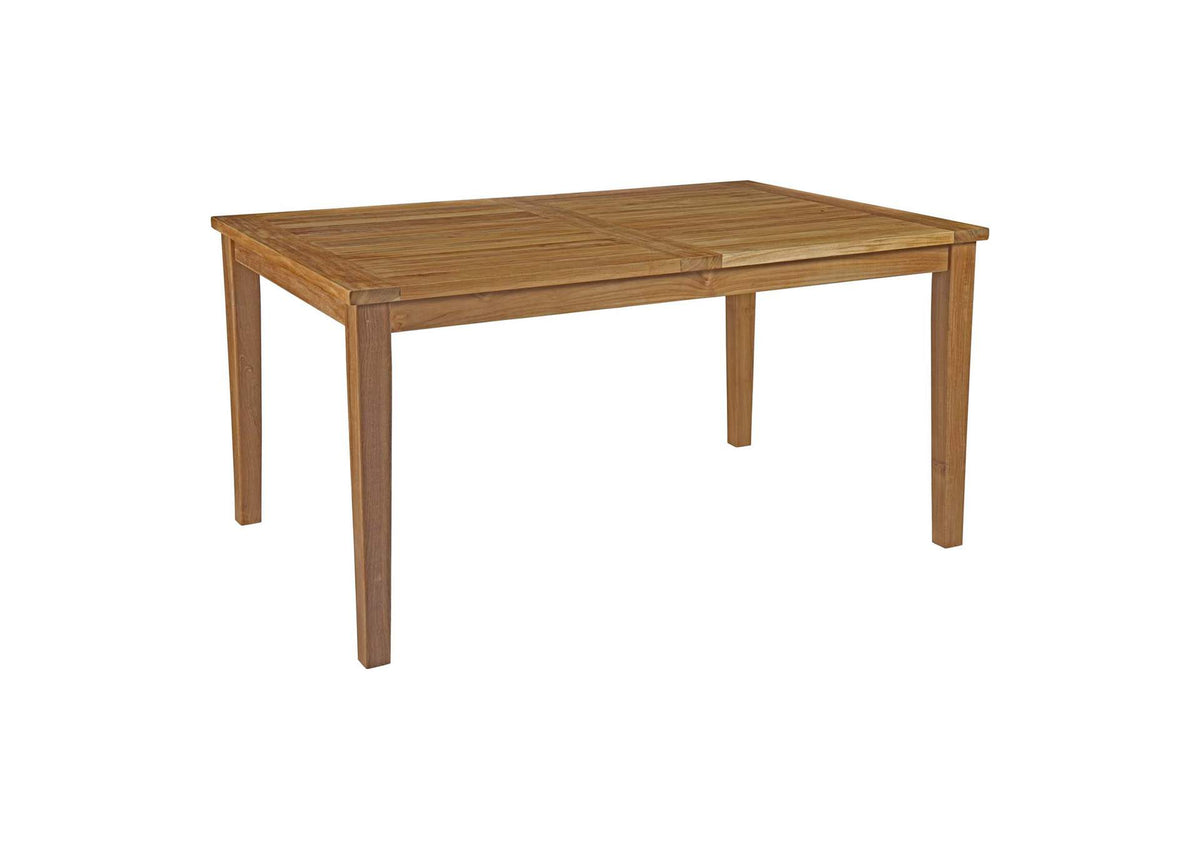 EEI-2716-NAT Marina 60" Outdoor Patio Teak Dining Table By Modway
