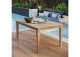 EEI-2716-NAT Marina 60" Outdoor Patio Teak Dining Table By Modway