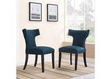 EEI-2741-AZU-SET Curve Fabric Dining Side Chair Set Of 2 By Modway
