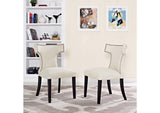 EEI-2741-BEI-SET Curve Fabric Dining Side Chair Set Of 2 By Modway