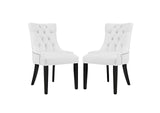 EEI-2742-WHI-SET Regent Vinyl Dining Side Chair Set Of 2 By Modway