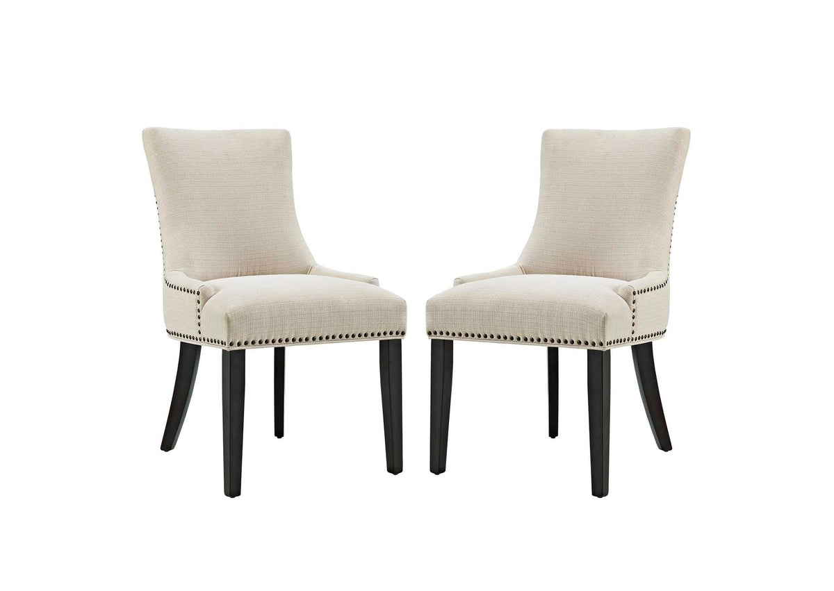EEI-2746-BEI-SET Marquis Fabric Dining Side Chair Set Of 2 By Modway