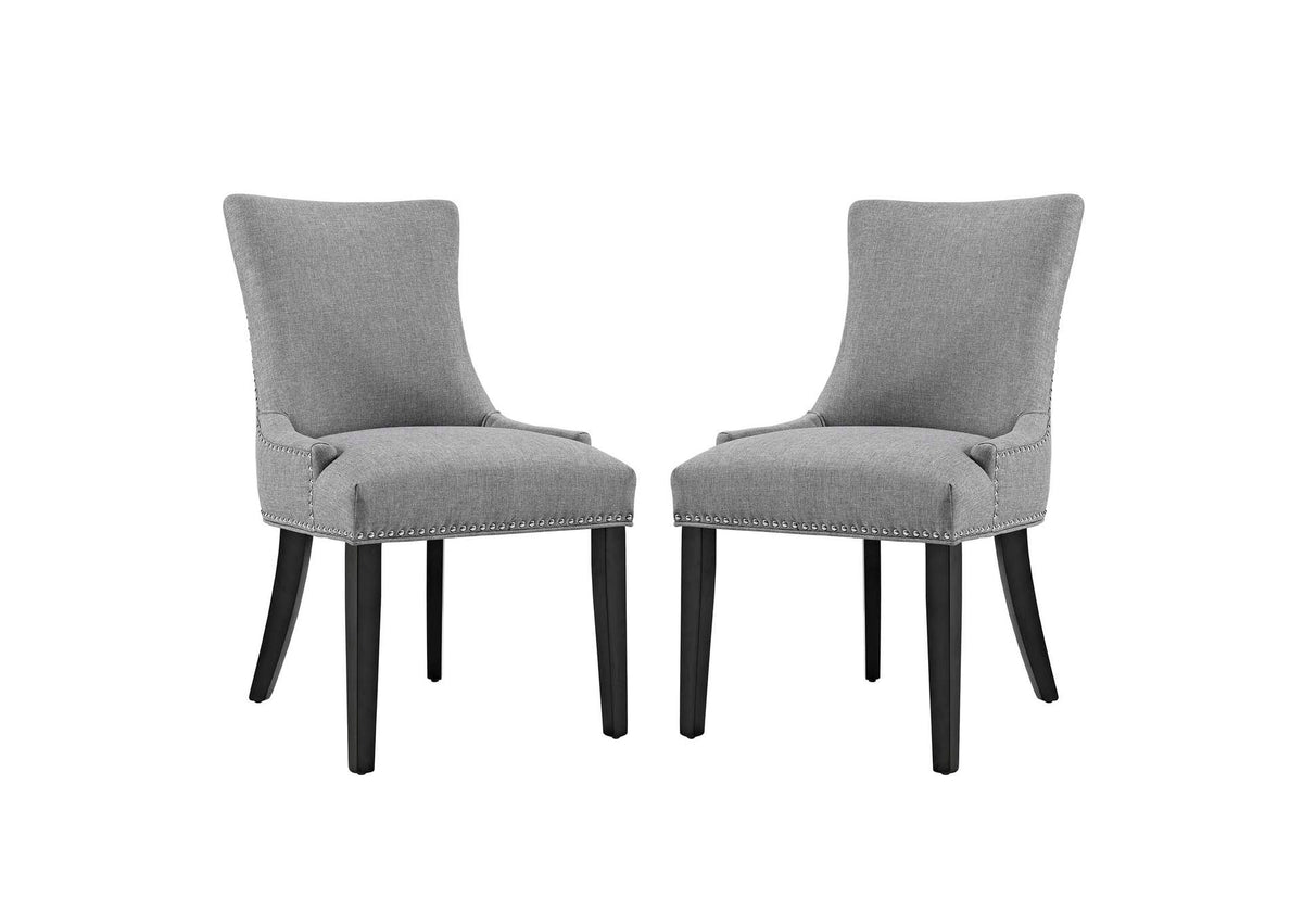 EEI-2746-LGR-SET Marquis Fabric Dining Side Chair Set Of 2 By Modway