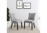 EEI-2746-LGR-SET Marquis Fabric Dining Side Chair Set Of 2 By Modway
