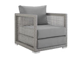 EEI-2918-GRY-GRY Aura Rattan Outdoor Patio Armchair By Modway
