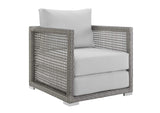 EEI-2918-GRY-WHI Aura Rattan Outdoor Patio Armchair By Modway
