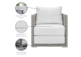 EEI-2918-GRY-WHI Aura Rattan Outdoor Patio Armchair By Modway
