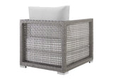 EEI-2918-GRY-WHI Aura Rattan Outdoor Patio Armchair By Modway