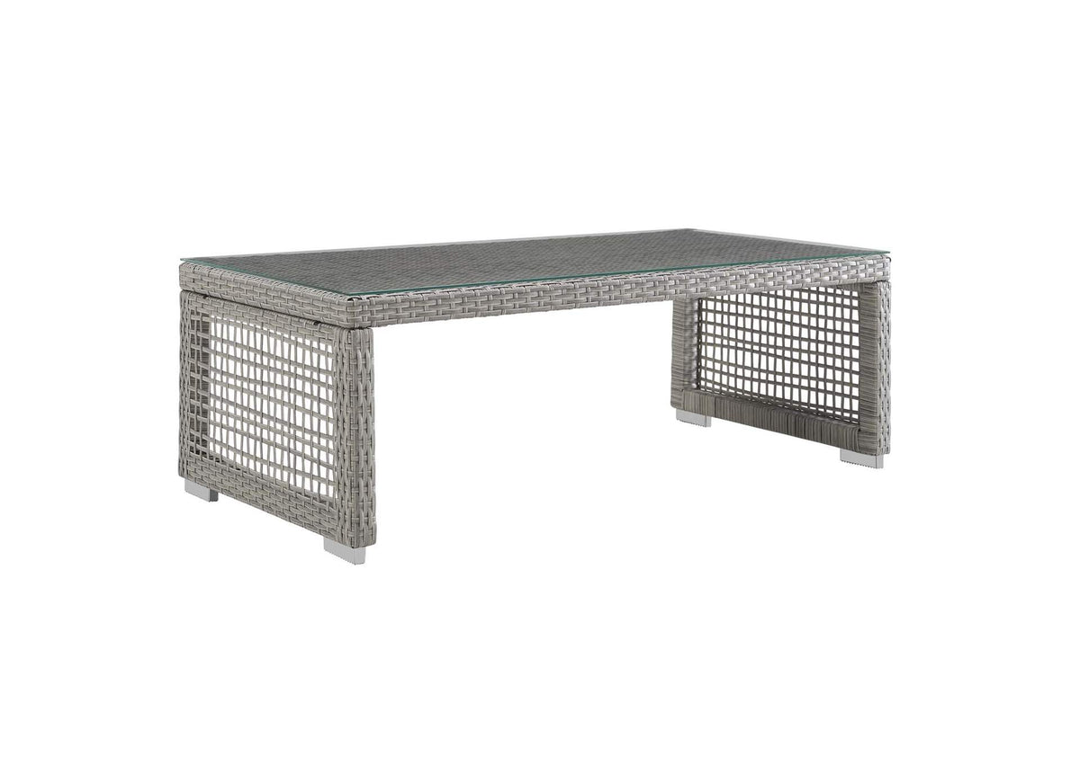 EEI-2919-GRY Aura Rattan Outdoor Patio Coffee Table By Modway