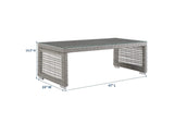 EEI-2919-GRY Aura Rattan Outdoor Patio Coffee Table By Modway