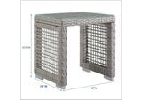 EEI-2922-GRY Aura Outdoor Patio Wicker Rattan Side Table By Modway