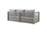 EEI-2923-GRY-GRY Aura Outdoor Patio Wicker Rattan Sofa By Modway