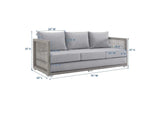 EEI-2923-GRY-GRY Aura Outdoor Patio Wicker Rattan Sofa By Modway