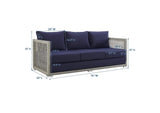 EEI-2923-GRY-NAV Aura Outdoor Patio Wicker Rattan Sofa By Modway