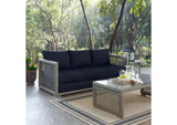 EEI-2923-GRY-NAV Aura Outdoor Patio Wicker Rattan Sofa By Modway