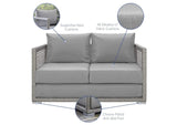 EEI-2924-GRY-GRY Aura Outdoor Patio Wicker Rattan Loveseat By Modway