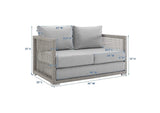 EEI-2924-GRY-GRY Aura Outdoor Patio Wicker Rattan Loveseat By Modway