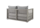 EEI-2924-GRY-GRY Aura Outdoor Patio Wicker Rattan Loveseat By Modway