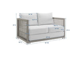 EEI-2924-GRY-WHI Aura Outdoor Patio Wicker Rattan Loveseat By Modway