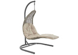 EEI-2952-LGR-BEI Landscape Hanging Chaise Lounge Outdoor Patio Swing Chair By Modway