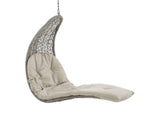 EEI-2952-LGR-BEI Landscape Hanging Chaise Lounge Outdoor Patio Swing Chair By Modway