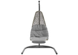 EEI-2952-LGR-GRY Landscape Hanging Chaise Lounge Outdoor Patio Swing Chair By Modway