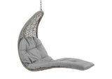 EEI-2952-LGR-GRY Landscape Hanging Chaise Lounge Outdoor Patio Swing Chair By Modway