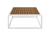 EEI-3021-WHI-NAT Stance Outdoor Patio Aluminum Coffee Table By Modway