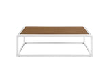 EEI-3021-WHI-NAT Stance Outdoor Patio Aluminum Coffee Table By Modway