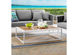 EEI-3021-WHI-NAT Stance Outdoor Patio Aluminum Coffee Table By Modway