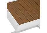 EEI-3022-WHI-NAT Stance Outdoor Patio Aluminum Side Table By Modway