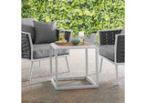 EEI-3022-WHI-NAT Stance Outdoor Patio Aluminum Side Table By Modway