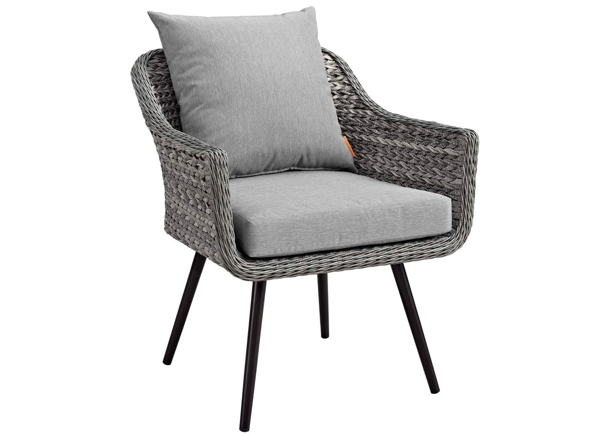 EEI-3023-GRY-GRY Endeavor Outdoor Patio Wicker Rattan Armchair By Modway