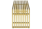 EEI-3035-GLD Gridiron Medium Stainless Steel Bench By Modway