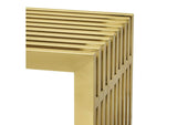 EEI-3035-GLD Gridiron Medium Stainless Steel Bench By Modway