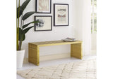 EEI-3035-GLD Gridiron Medium Stainless Steel Bench By Modway