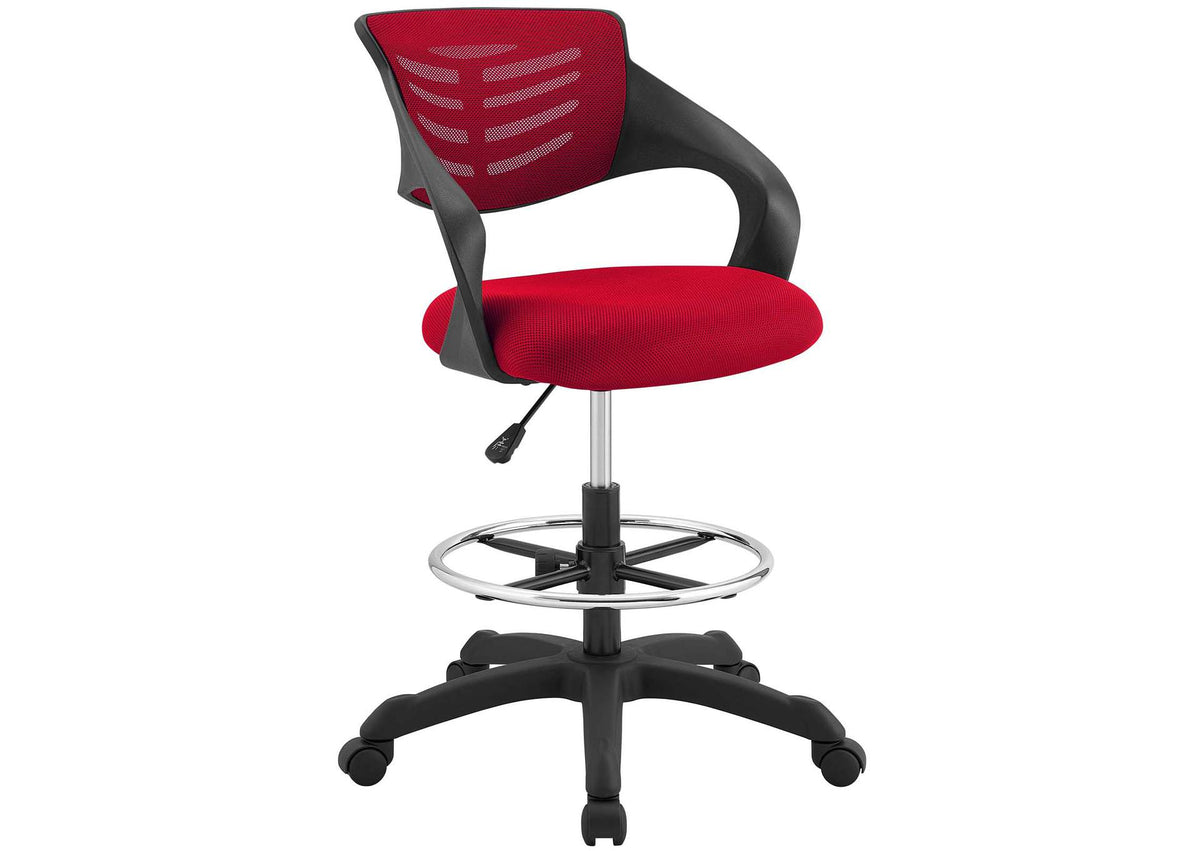 EEI-3040-RED Thrive Mesh Drafting Chair By Modway